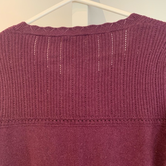 Catherine Malandrino plum wool sweather - Picture 4 of 5